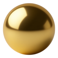 Golden Sphere with Reflective Surface png