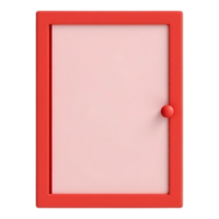 Red Door Minimalist 3D Cartoon Style png