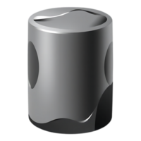 Metallic Cylinder with Inset Design png