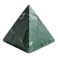 Green Stone Pyramid with Cracks - Geological Formation png