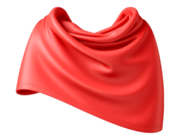 Red Cloth Cape Isolated on Transparent Background png