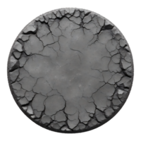 Cracked Earth Texture A Circular Fragment on Transparent Background png