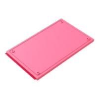 Pink Rectangular Plate with Screws png