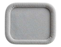 Rounded Square Padded Surface with Textured Border png
