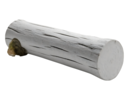 White Log Bench with Bark Texture png