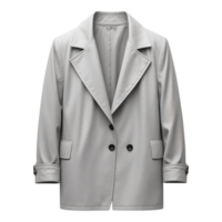 A light grey trench coat with buttons png