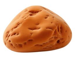 Orange stone with holes and textured surface png