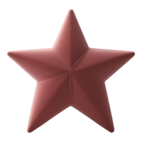 Burgundy Five-Pointed Star with Transparent Background png