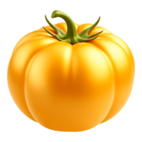 Golden Pumpkin A Festive and Realistic Render on Transparent Background png