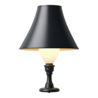 Elegant Black Table Lamp with a Classic Shade png