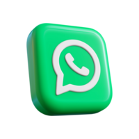 whatsapp 3d floating icon Isolated on Transparency Background png