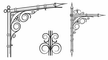A set of three different types of street signs vector