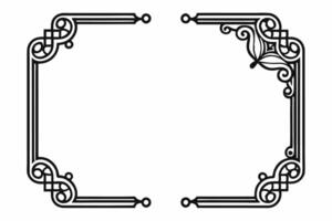 An ornate frame with a butterfly on it vector