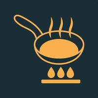 Frying pan trendy practical important Illustration design lovely colorful background vector