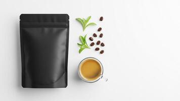 Modern Coffee Packaging Mockup with Stevia and Espresso photo