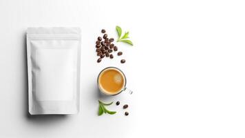 Elevated Coffee Packaging Mockup with Espresso and Stevia photo