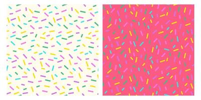Seamless Donut Sprinkle Background with Candy Vermicelli Texture Featuring Rainbow Glaze and Colorful Sugar Decoration for Bakery Inspired Sweet Patterns and Dessert Theme Graphics vector