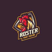 Rooster logo design for branding vector