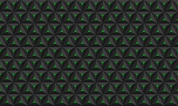 glowing green light pattern with repeating triangular and diamond shapes in a modern digital design vector