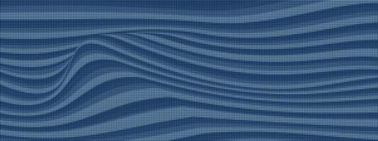 Halftone wavy abstract pattern with liquid texture. Psychedelic dotted wave background for retro or modern pop art design in blue minimal style. vector
