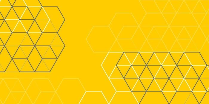Abstract yellow background.Cubic elements and blocks. vector