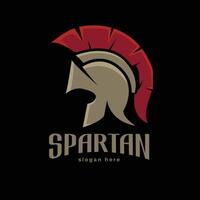 gold gladiator warrior helmet logo vector