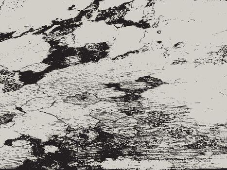 Abstract grunge texture with jagged black shapes and cracks on a light gray background silhouette isolated on transparent background vector