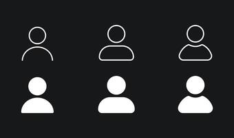 User icon set. Default profile picture vector