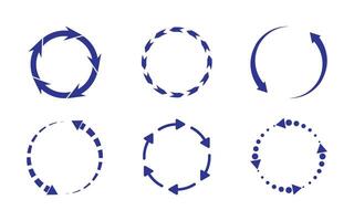 Circle Arrow icon set, refresh, reload, Set of circle arrows rotating illustration vector