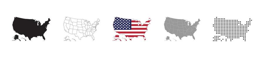 United States of America map. USA map with states on a white background illustration vector