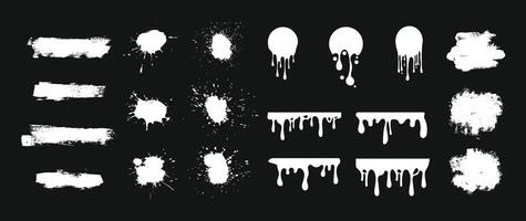 Dripping Oil Stain Liquid Ink Black background vector