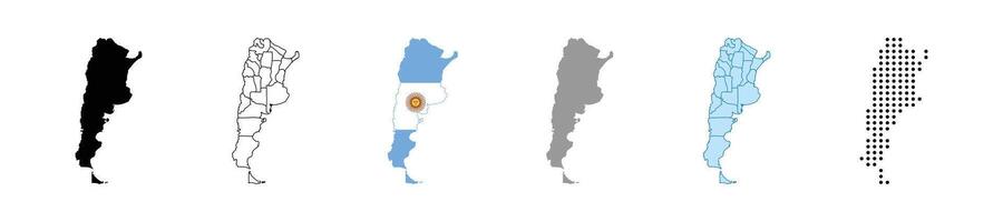 Map of Argentina on white background illustration vector