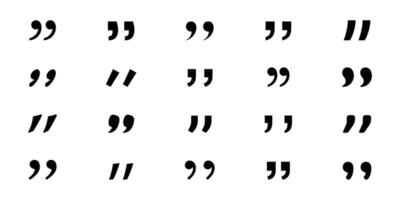 Quotation marks. Black quotes icons set. vector