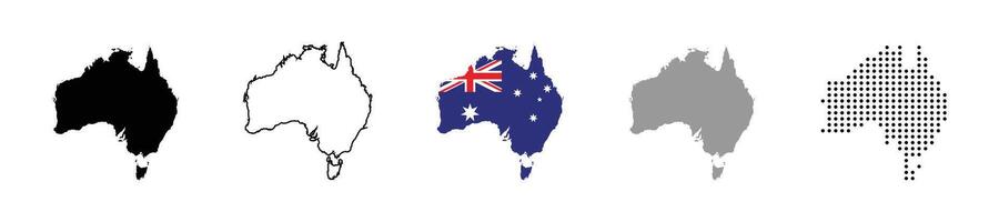 Map of Australia on white background illustration vector