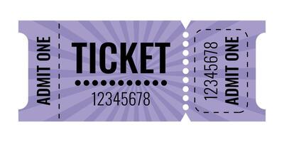 Minimal ticket template with dotted elements vector