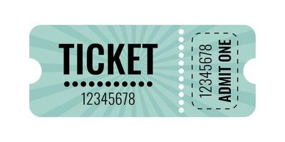 Blank ticket template with vintage style design vector
