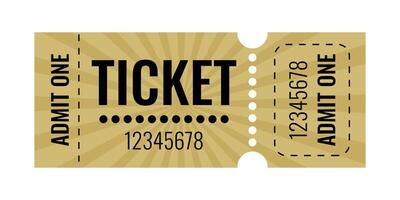 This is a Classic Admit One Ticket, designed for various Events and Entertainments vector