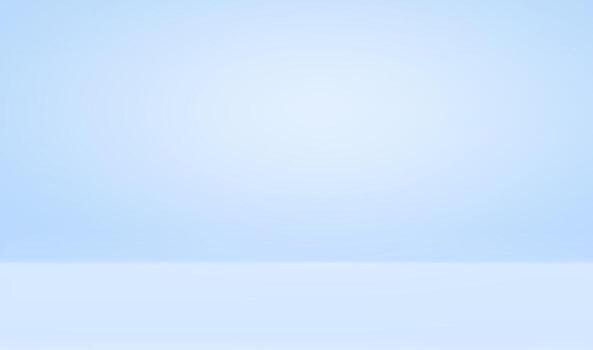 Clean empty studio bg with limbo effect - pastel blue gradient background for professional photography. vector