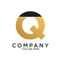 Creative initial letter Q logo design icon vector