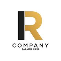 Creative initial letter R logo design icon vector