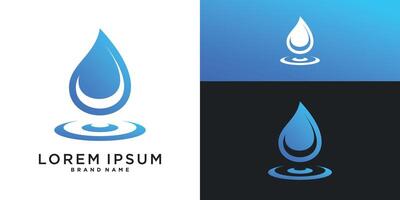 water drop splash logo inspiration vector