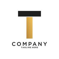 Creative initial letter T logo design icon vector