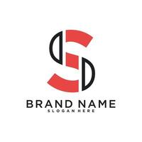 Initial letter S logo design with modern concept vector