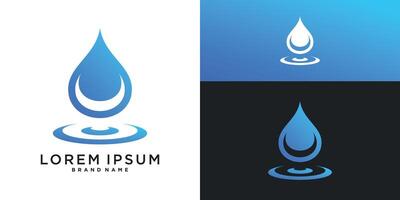 water drop splash logo design inspiration vector