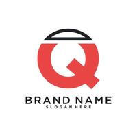 Initial letter Q logo design with modern concept vector