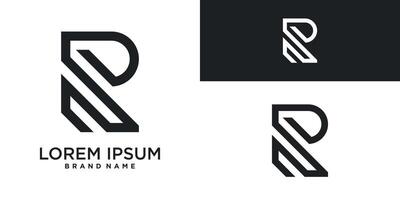 Abstract letter R logo designs inspiration vector