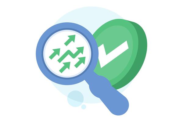 Illustrations of digital marketing and promotion. Analyzing graphs, charts, and planning marketing strategies to achieve business goals. Marketing data analysis.