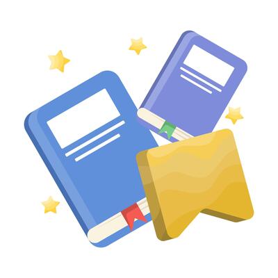 Bookmark concept. Favorite bookmark icon. Study and learning. Library and journal. Save frequently read and favorite book pages. Flat illustration isolated on a background.