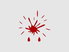 a stark and impactful illustration of a red blood splat vector