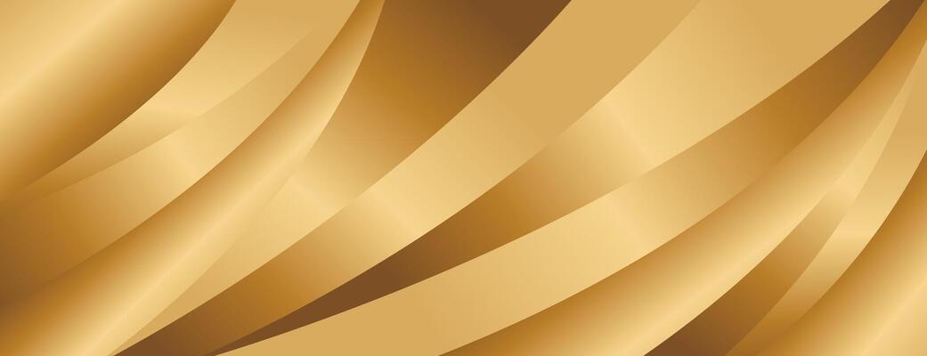 Abstract gold metallic background with smooth curves